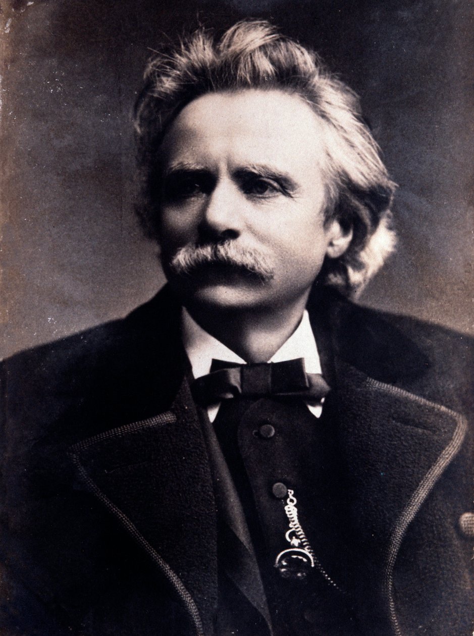 Porträtt av Edvard Grieg (1843-1907) norsk kompositör Fotografi. 1800-talet. Milano, Biblioteca del Conservatorio av Unknown photographer