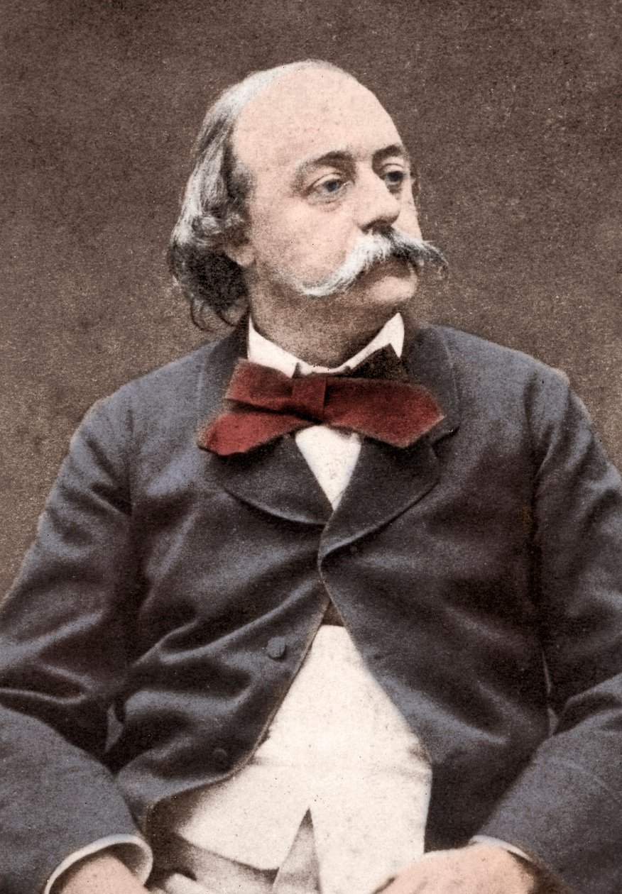 Porträtt av den engelske författaren Gustave Flaubert (1821-1880) av Unknown photographer