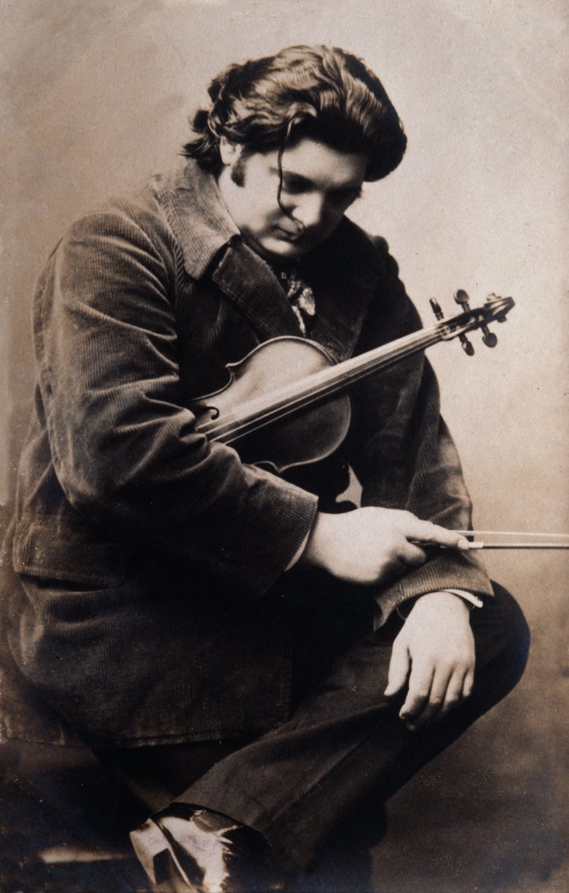 Porträtt av Eugene Ysaye (s/v foto) av Unknown photographer