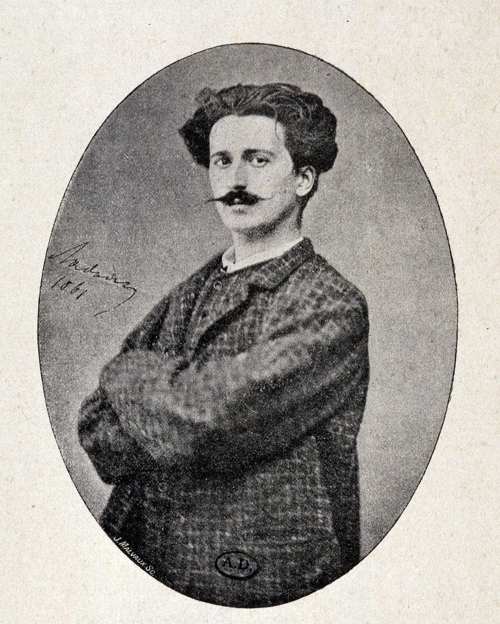 Porträtt av Felicien Rops av Unknown photographer