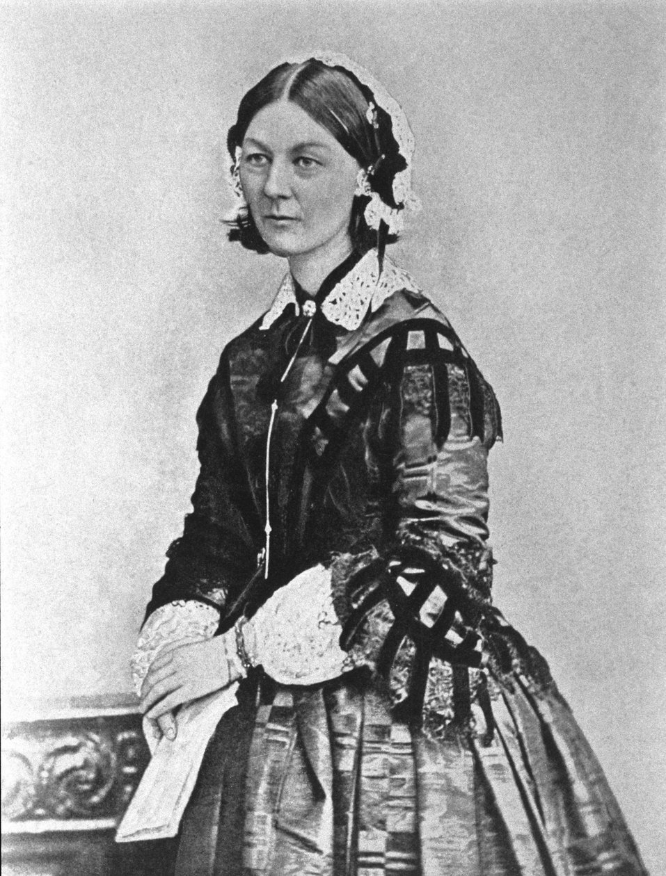 Porträtt av Florence Nightingale (1820 - 1910). 1800-talsfoto. av Unknown photographer
