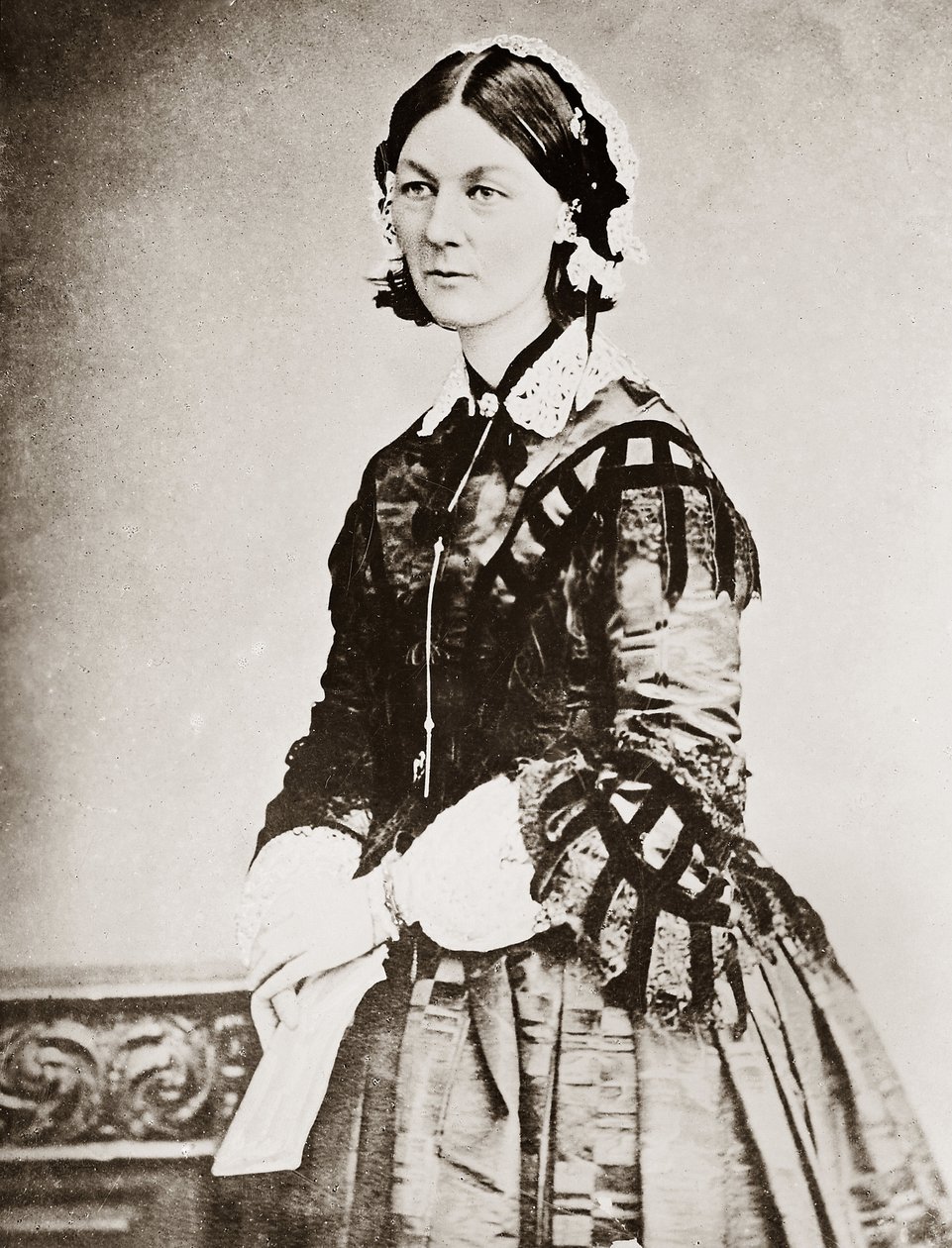 Porträtt av Florence Nightingale - Porträtt av den brittiska filantropen Florence Nightingale (1820-1910) av Unknown photographer