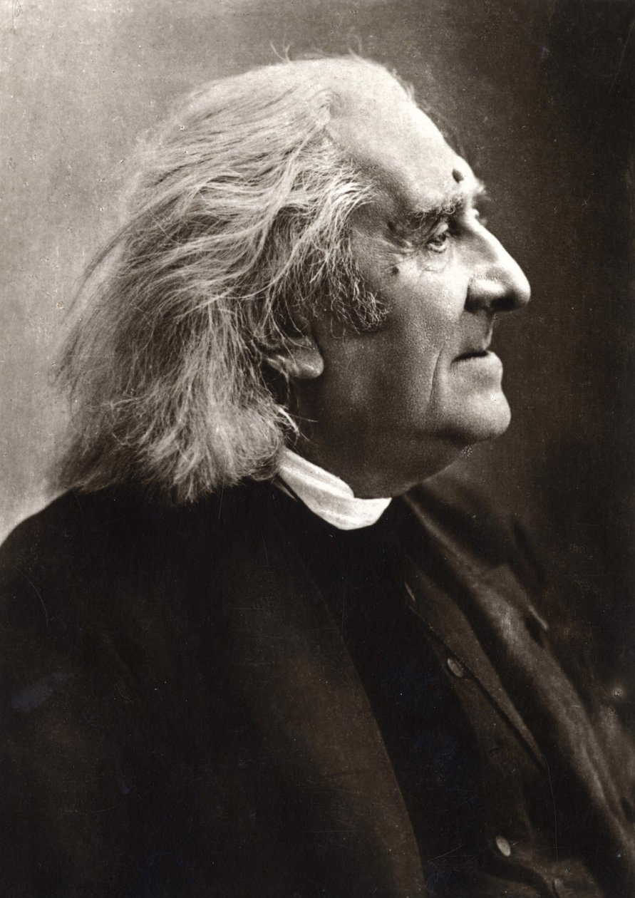 Porträtt av Franz Liszt (1811-1886), ungersk kompositör och pianist. av Unknown photographer