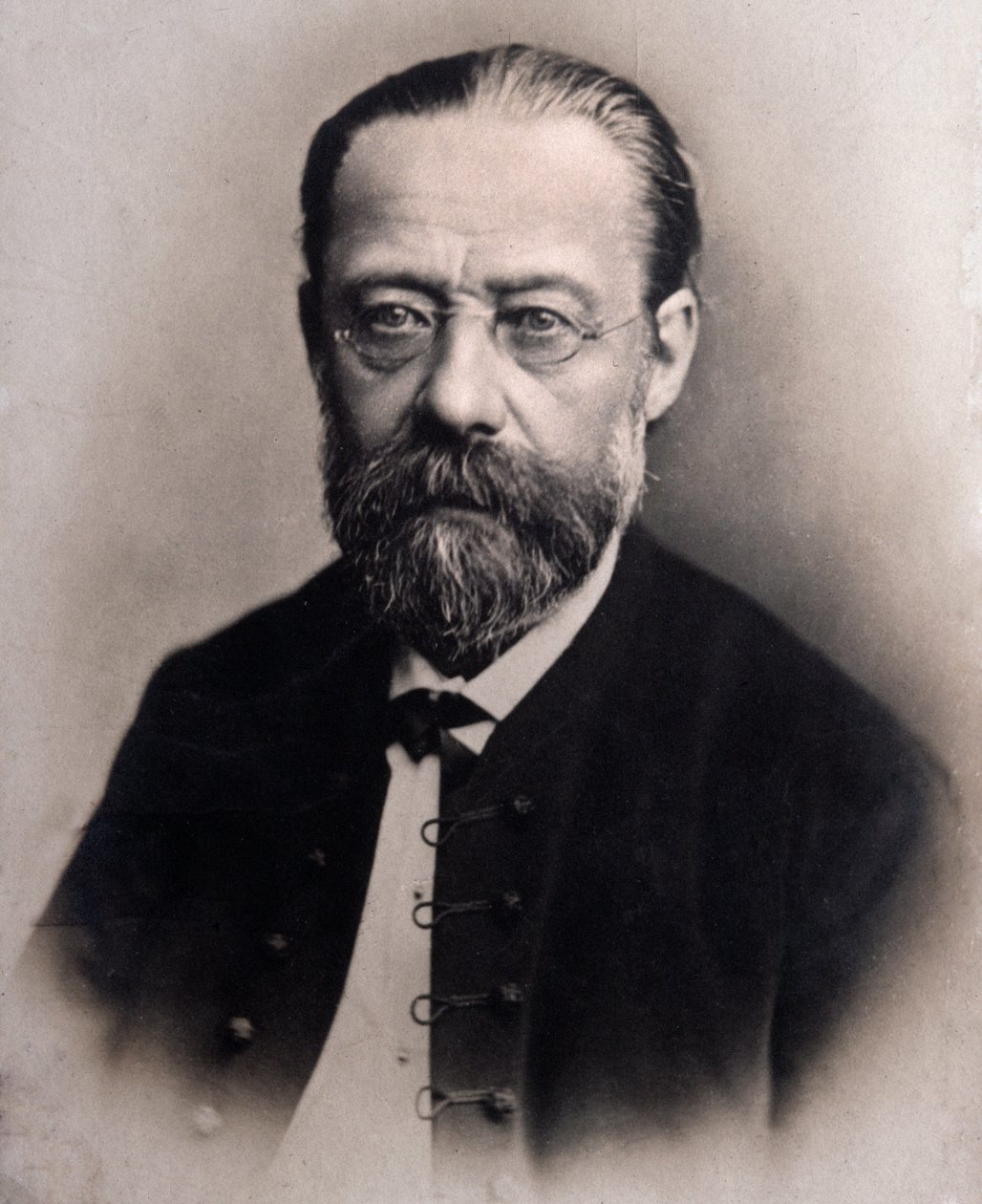 Porträtt av Friedrich Smetana (gravyr efter foto) av Unknown photographer