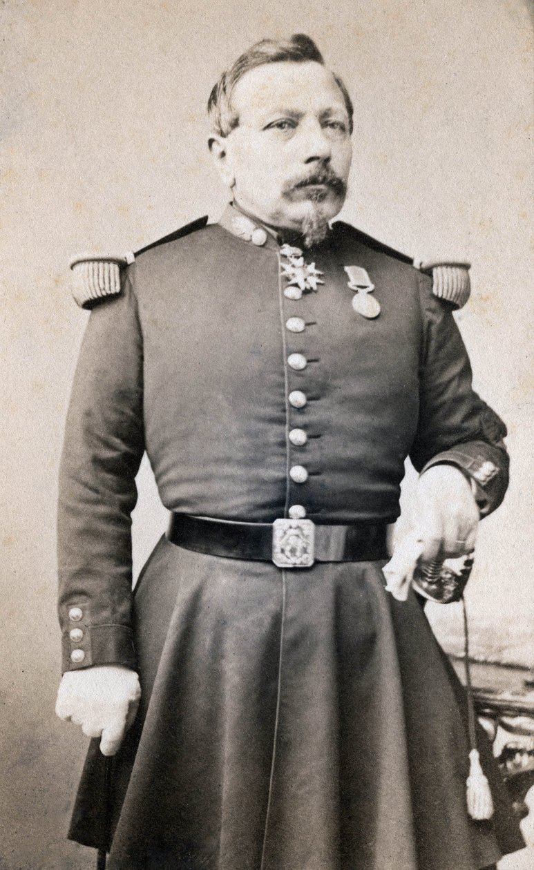 Porträtt av General Plombin 1800-talsfotografi av Unknown photographer