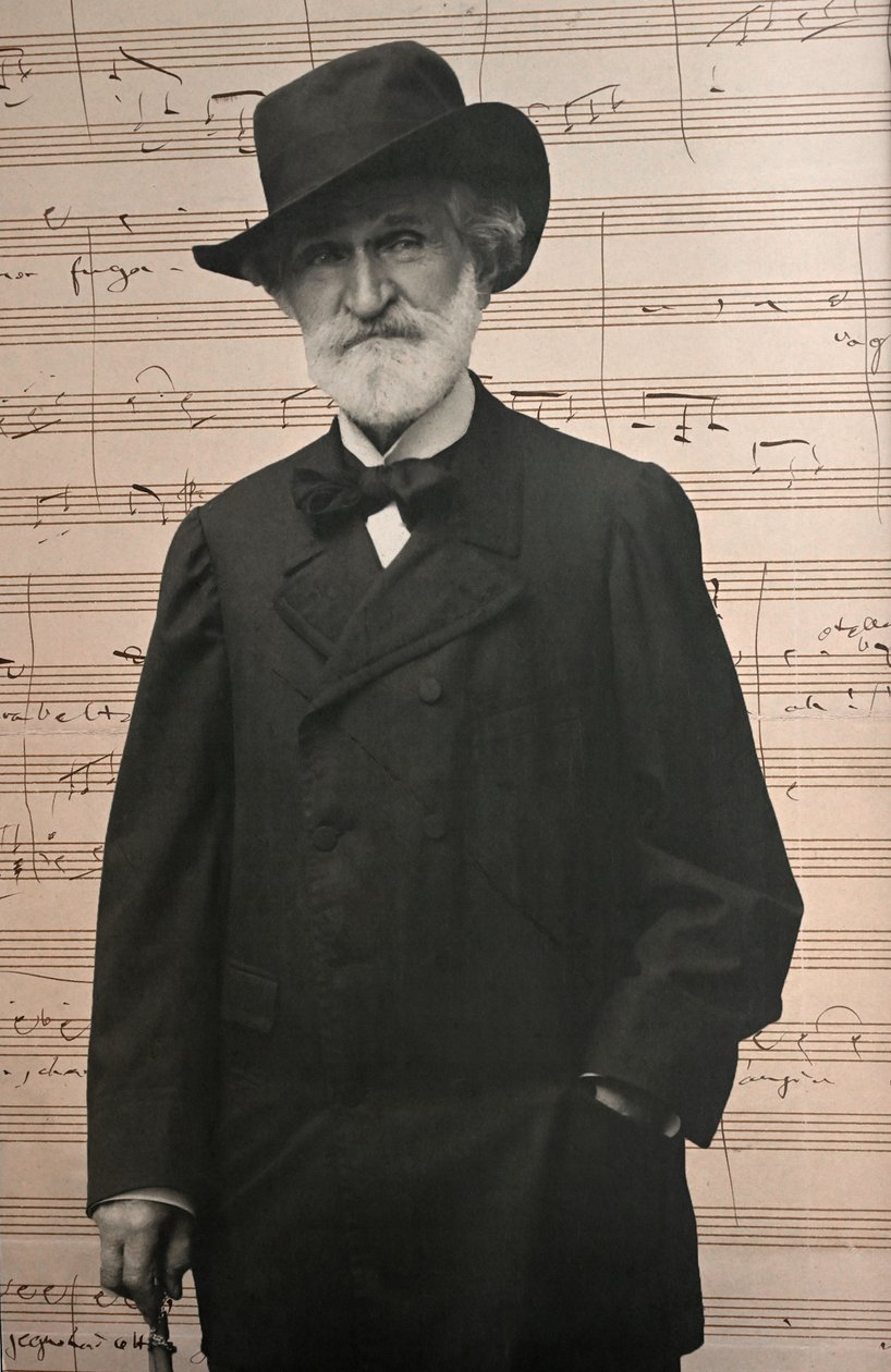 Porträtt av Giuseppe Verdi (foto) av Unknown photographer