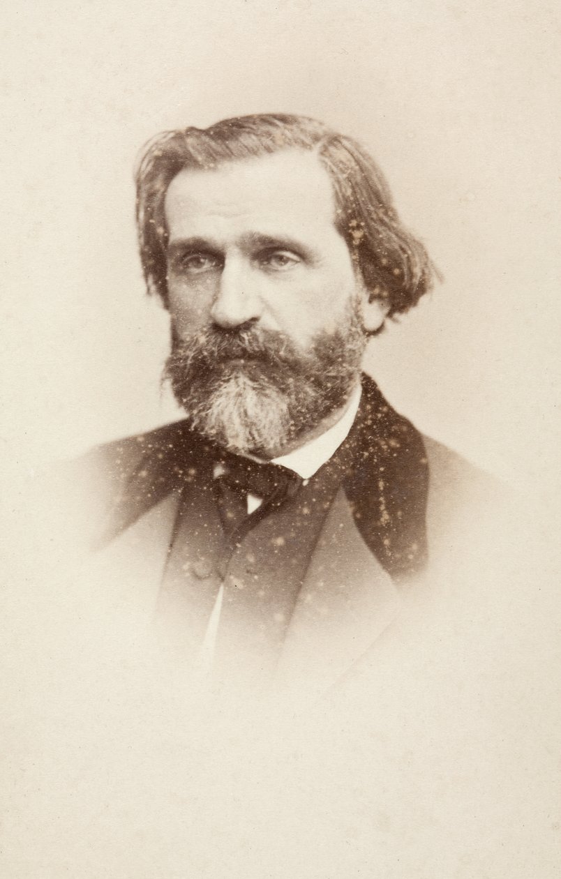 Porträtt av Giuseppe Verdi, ca 1860-talet (s/v foto) av Unknown photographer