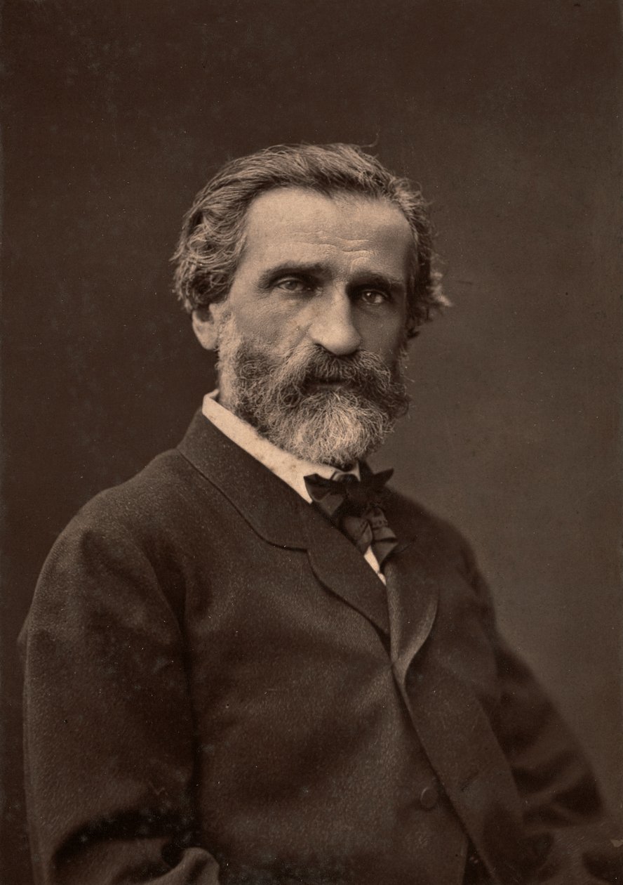 Porträtt av Giuseppe Verdi, berömd kompositör. av Unknown photographer