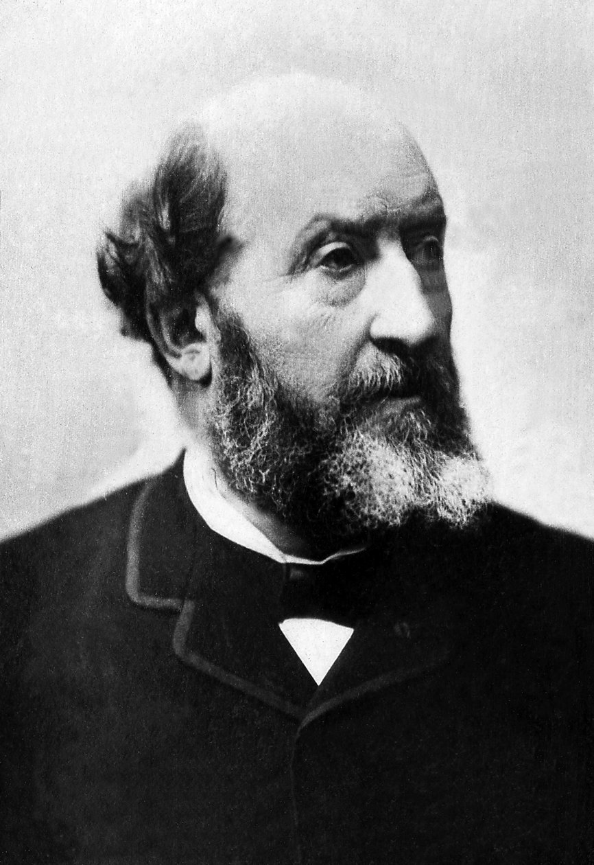 Porträtt av Guillaume Victor Emile Augier (1820-1889), poet och dramatiker. av Unknown photographer