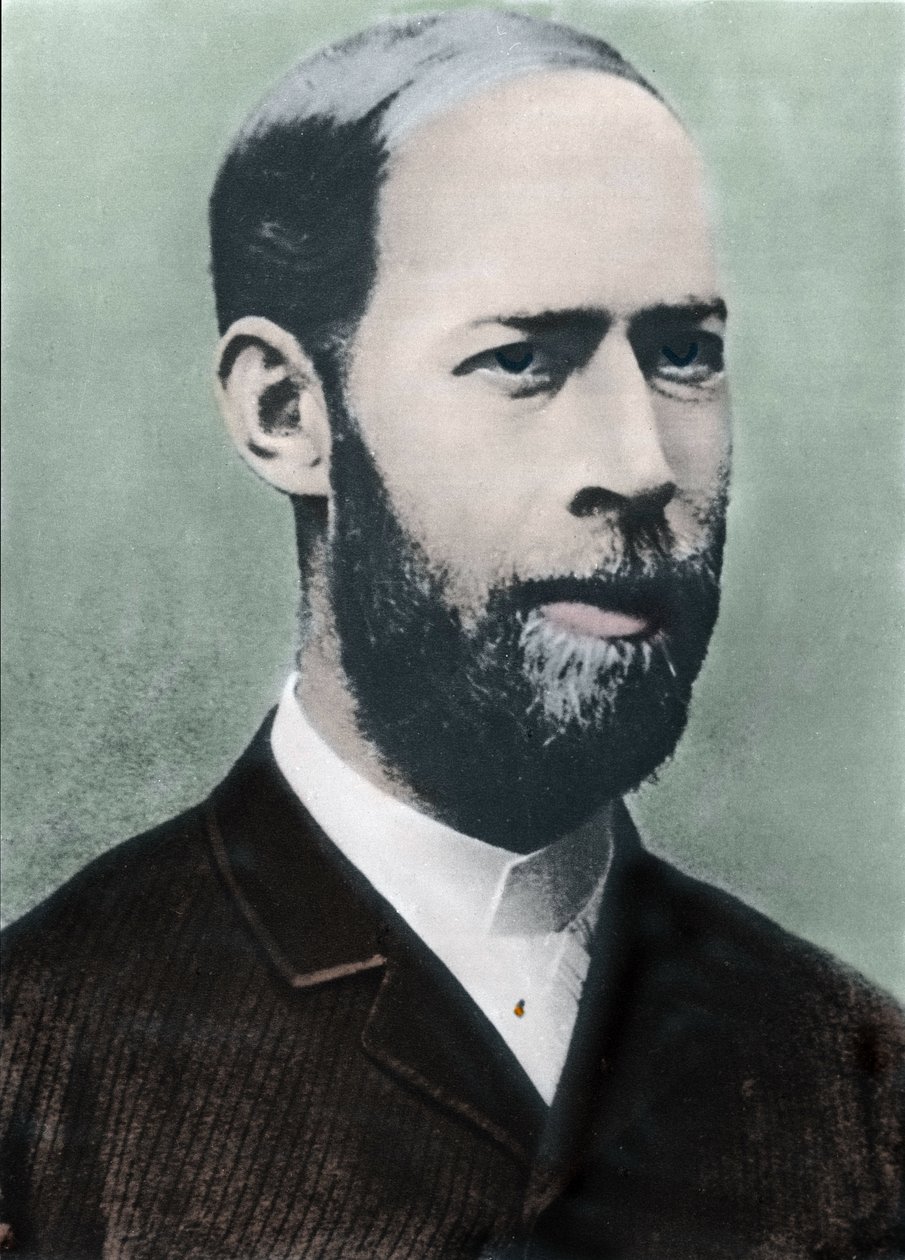 Porträtt av Heinrich Hertz av Unknown photographer
