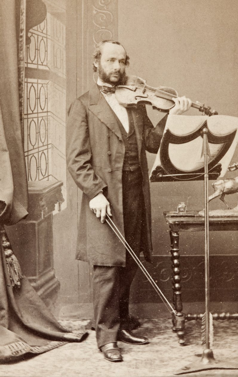 Porträtt av Henri Vieuxtemps av Unknown photographer