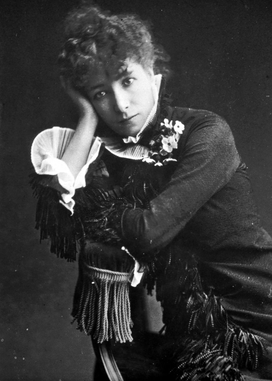 Porträtt av Henriette Rosine Bernard dit Sarah Bernhardt (1844-1923) av Unknown photographer