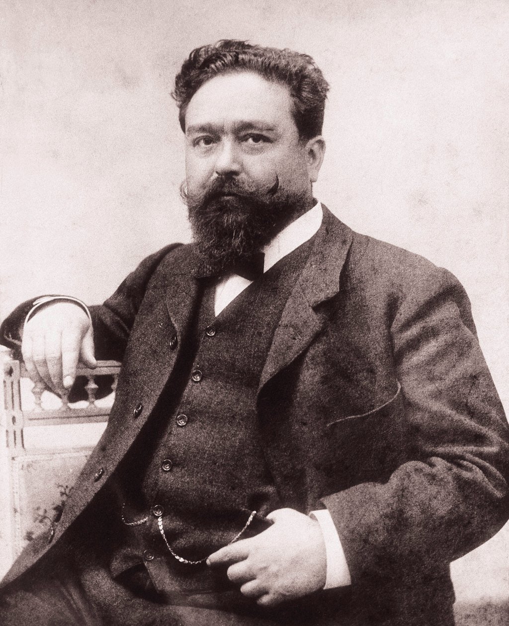 Porträtt av Isaac Albeniz (1860-1909), spansk pianist och kompositör. Fotografi, 1886. Foundation Albeniz, Madrid. av Unknown photographer