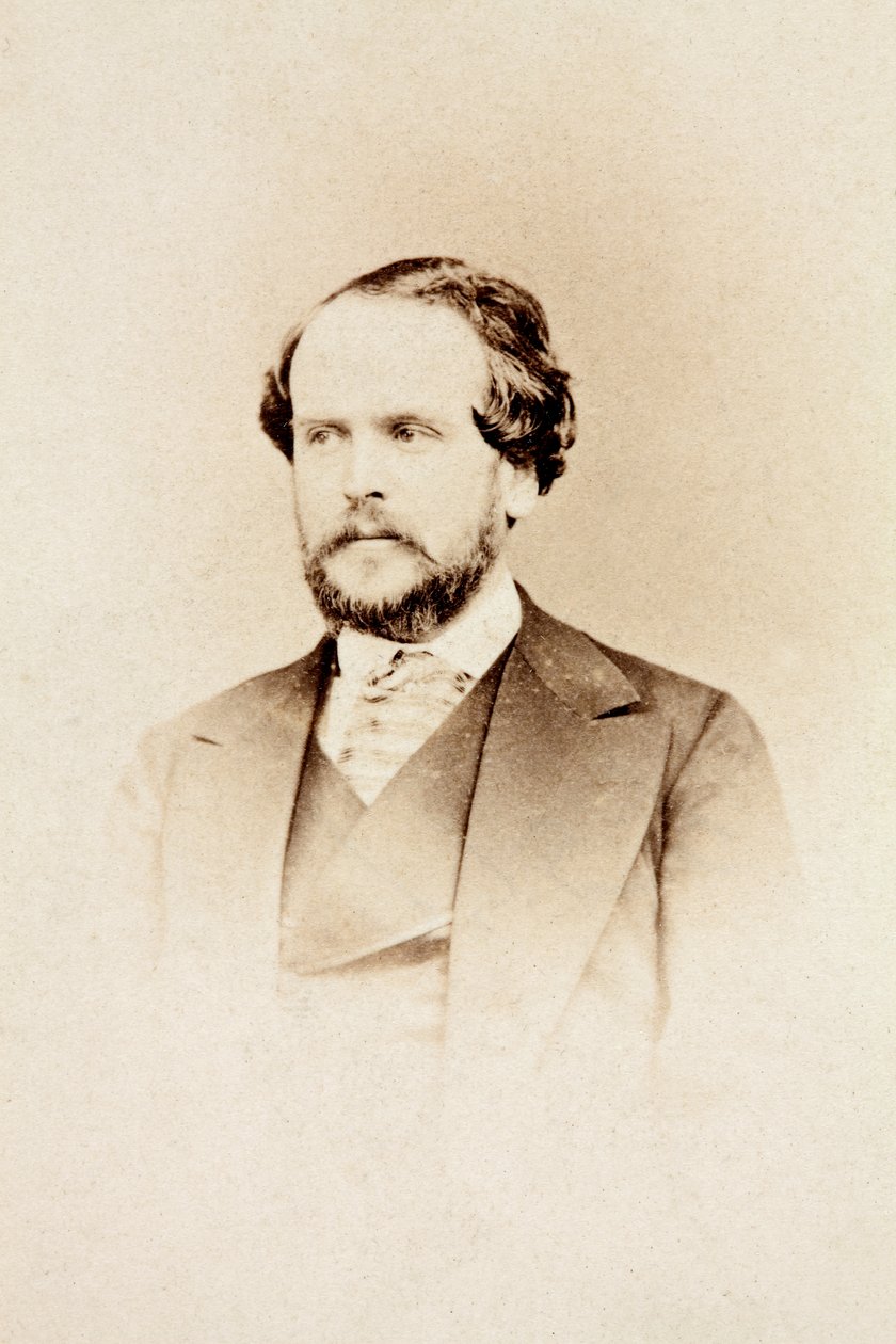 Porträtt av Italo Gardoni, ca 1860 (s/v foto) av Unknown photographer