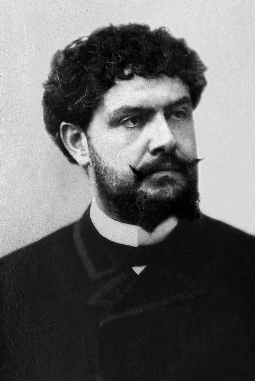 Porträtt av Jean Richepin (1849-1926), fransk poet, författare och romanförfattare. av Unknown photographer
