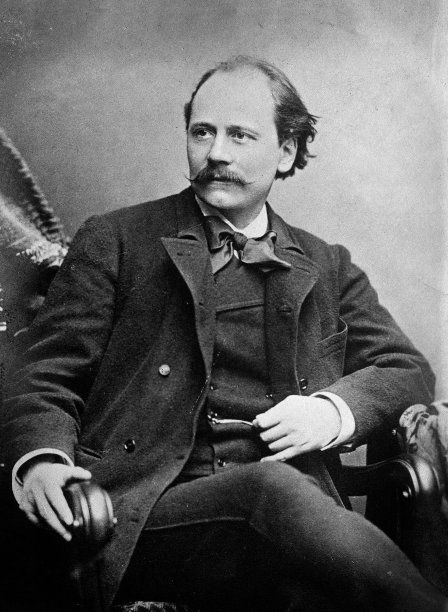 Porträtt av Jules Massenet (s/v foto) av Unknown photographer
