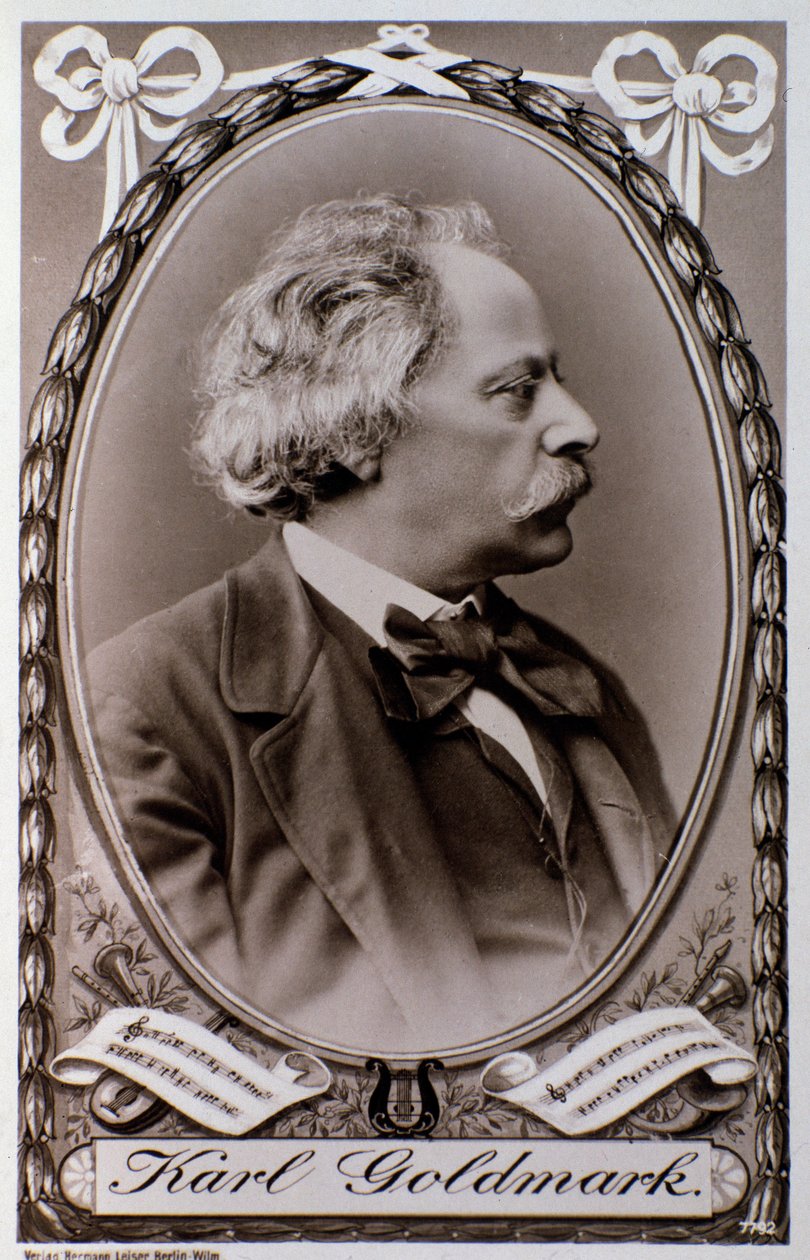 Porträtt av Karoly Goldmark (eller Karl) (1830-1915) ungersk kompositör Fotografi. 1800-talet. Bologna, civico Museo Museo av Unknown photographer