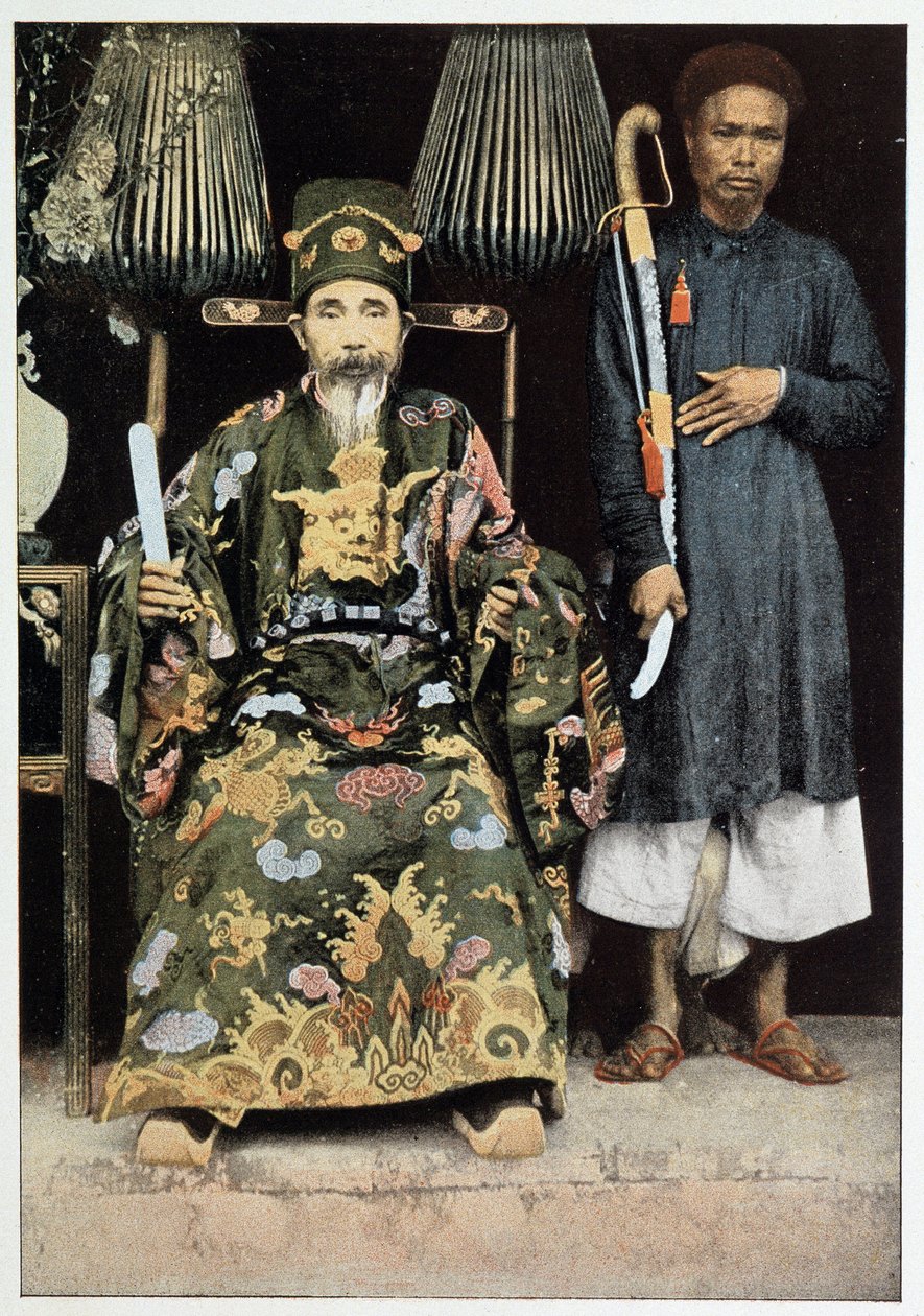 Porträtt av Kinh Luoc (vicekung) av Tonkin, sent 1800-tal. av Unknown photographer