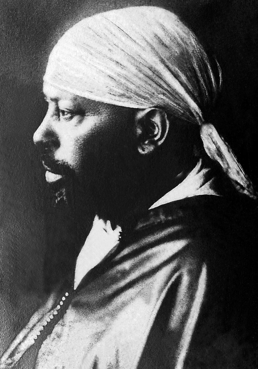 Porträtt av Menelik II (1844-1913), kejsare av Etiopien (1889-1913). av Unknown photographer