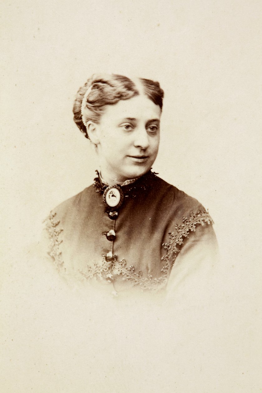 Porträtt av Miss Dunlop, ca 1860-talet (s/v foto) av Unknown photographer