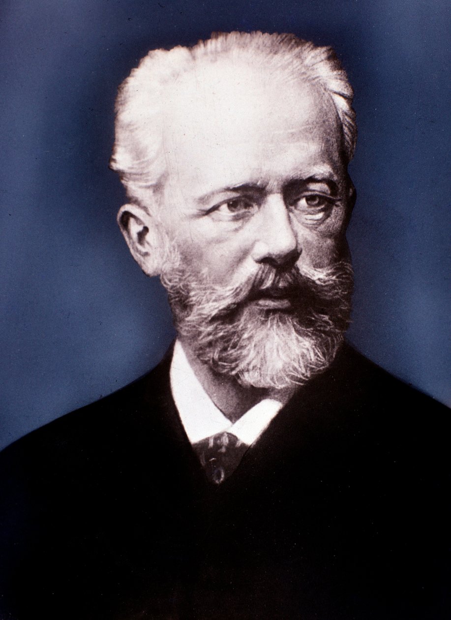 Porträtt av Piotr Iljitsj Tjajkovskij (s/v foto) av Unknown photographer