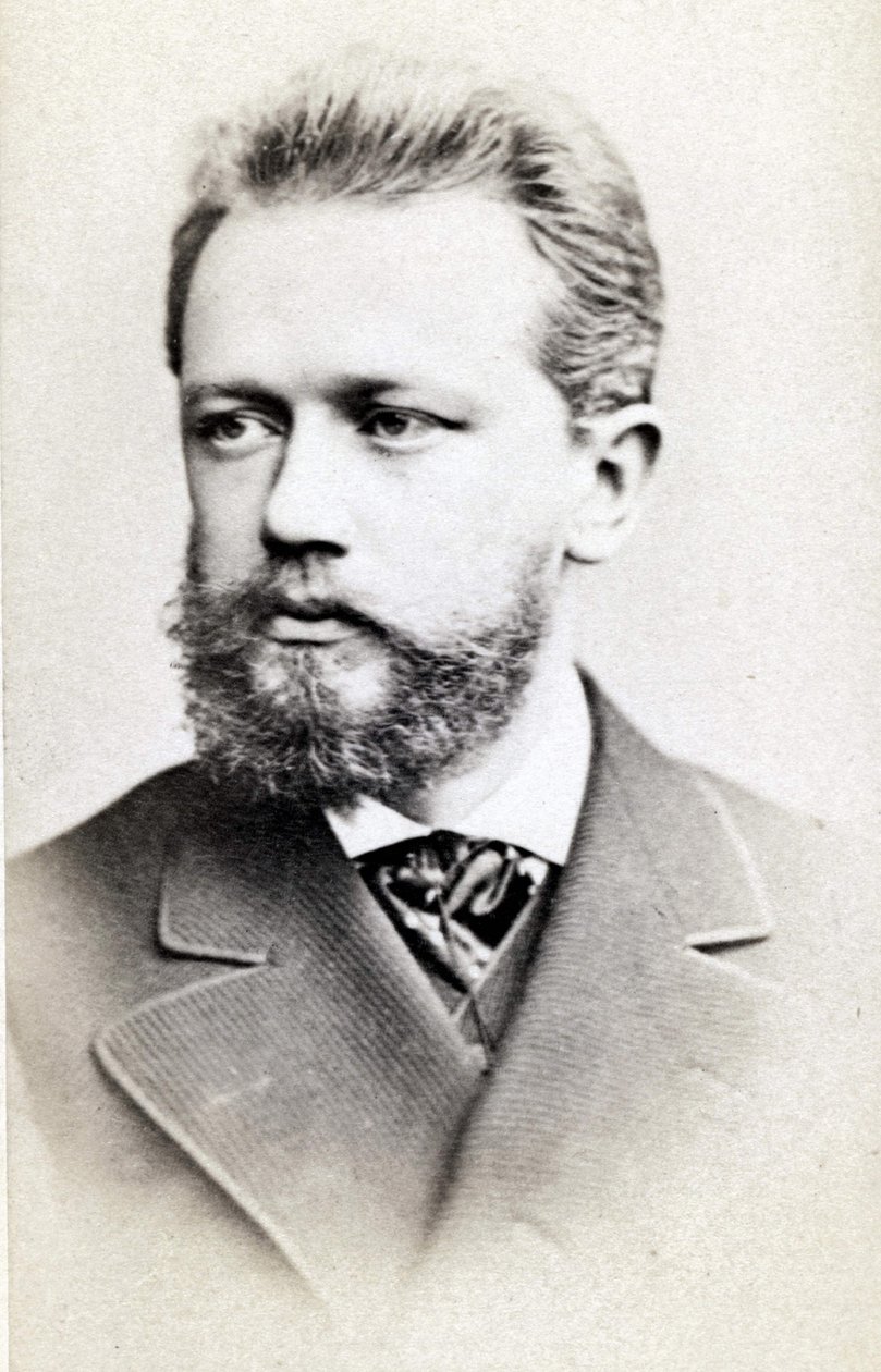 Porträtt av Piotr eller Peter Iljitj Tjajkovskij (eller Tjajkovskij av Unknown photographer