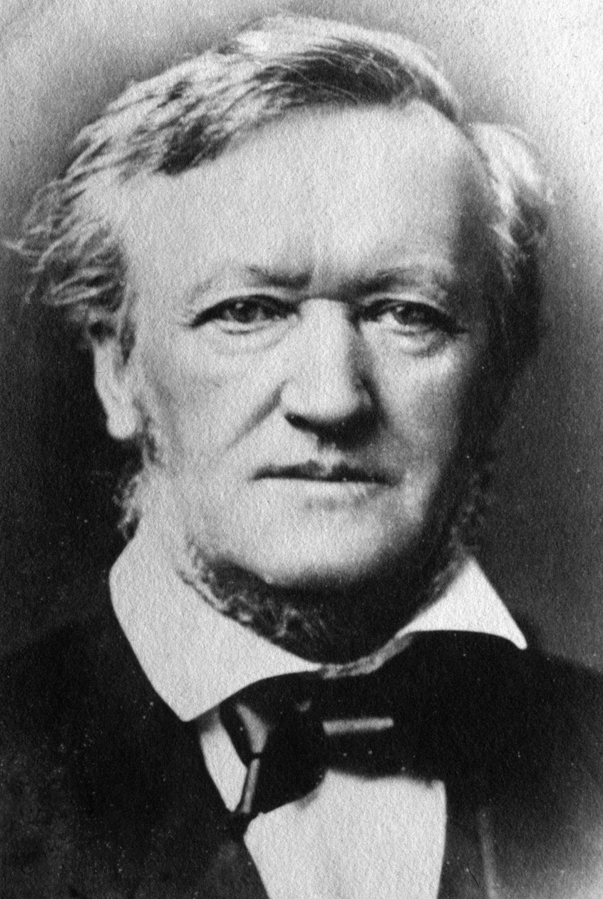 Porträtt av Richard Wagner (s/v foto) av Unknown photographer