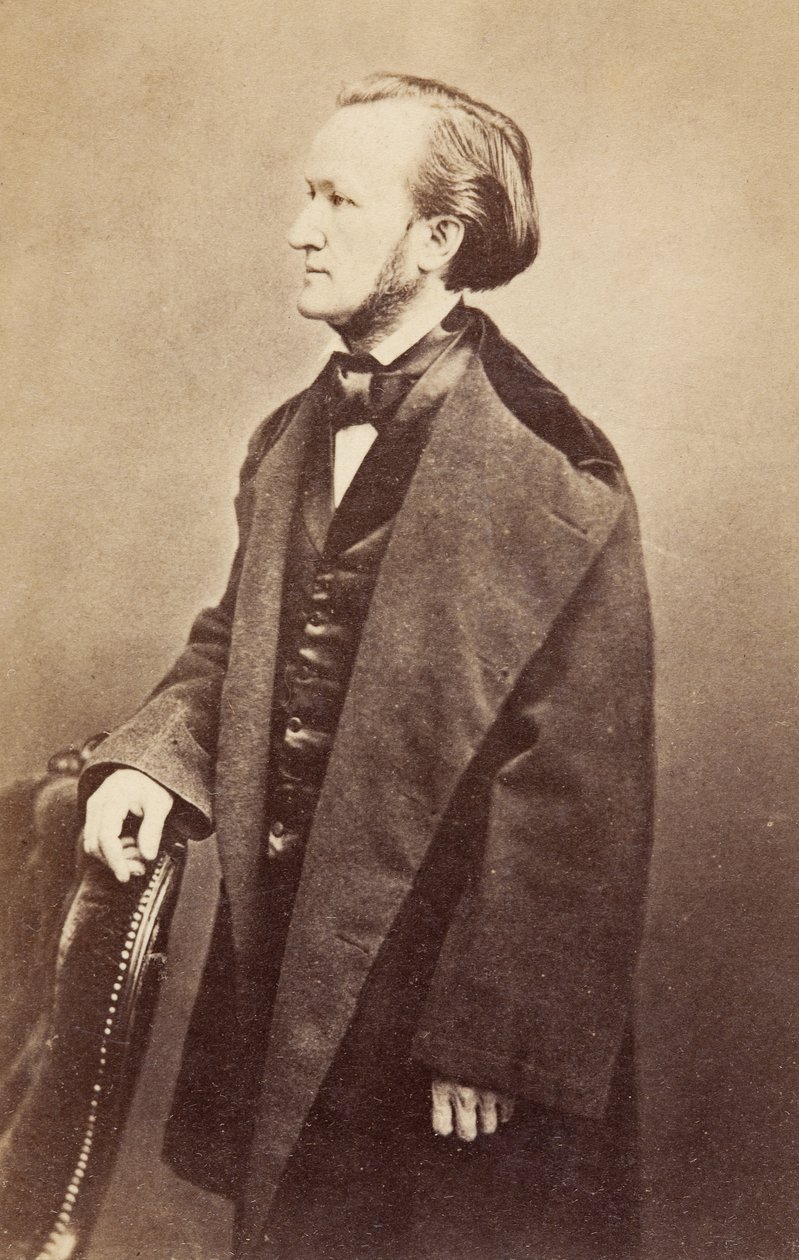 Porträtt av Richard Wagner, ca 1860-talet (s/v foto) av Unknown photographer
