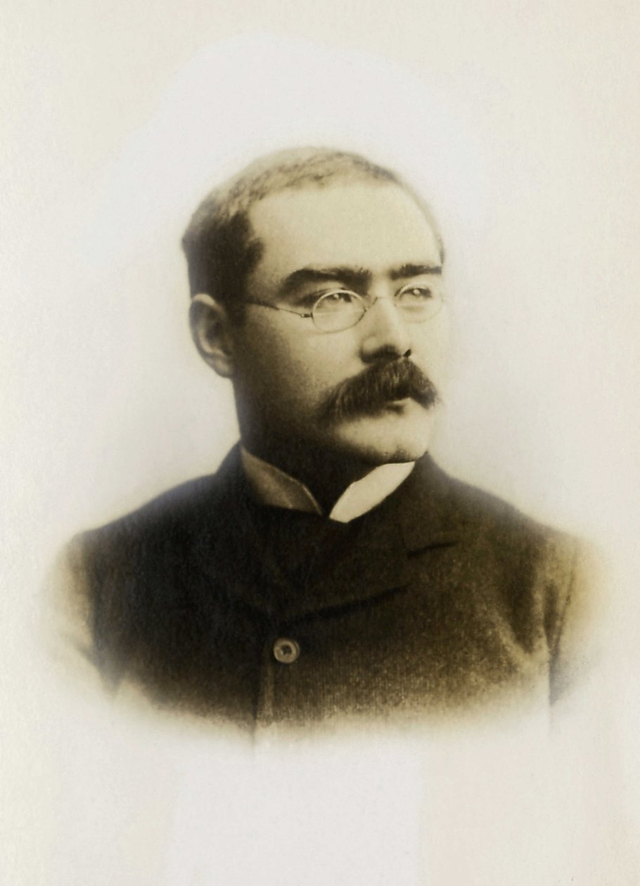 Porträtt av Rudyard Kipling (1865-1936), engelsk författare. av Unknown photographer