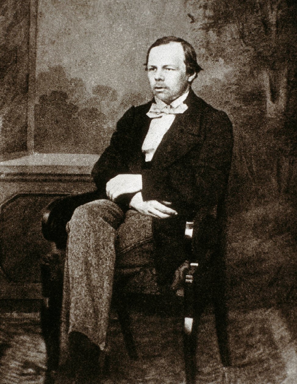 Porträtt av den ryske författaren Fjodor Dostojevskij (Dostojevskij eller Dostojevskij) (1821-1881). Foto från 1800-talet. av Unknown photographer