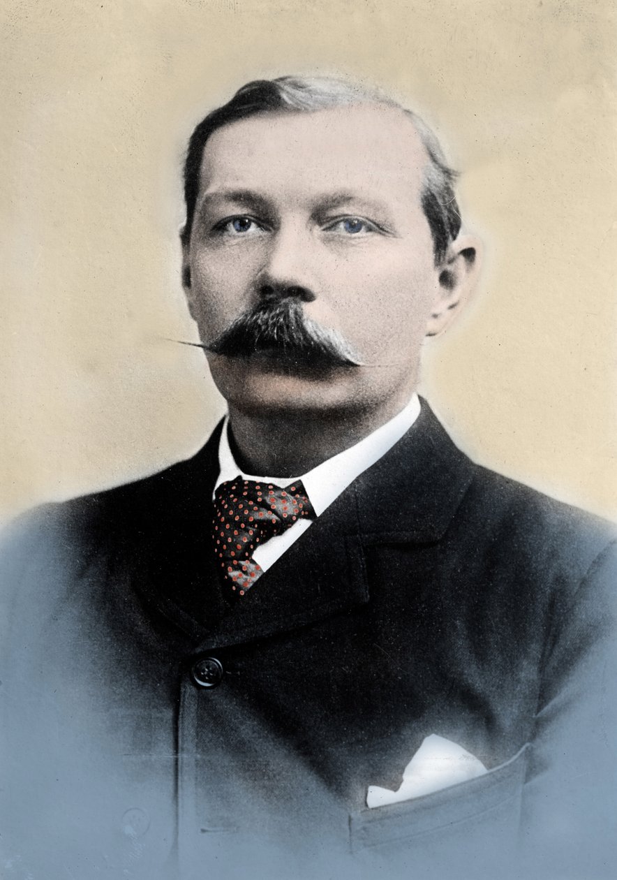 Porträtt av Sir Arthur Conan Doyle (1859-1930), engelsk författare, skapare av karaktären "Sherlock Holmes". av Unknown photographer