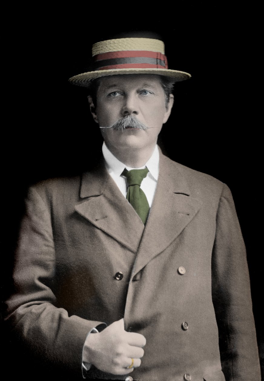Porträtt av Sir Arthur Conan Doyle (1859-1930), engelsk författare, skapare av karaktären "Sherlock Holmes". av Unknown photographer
