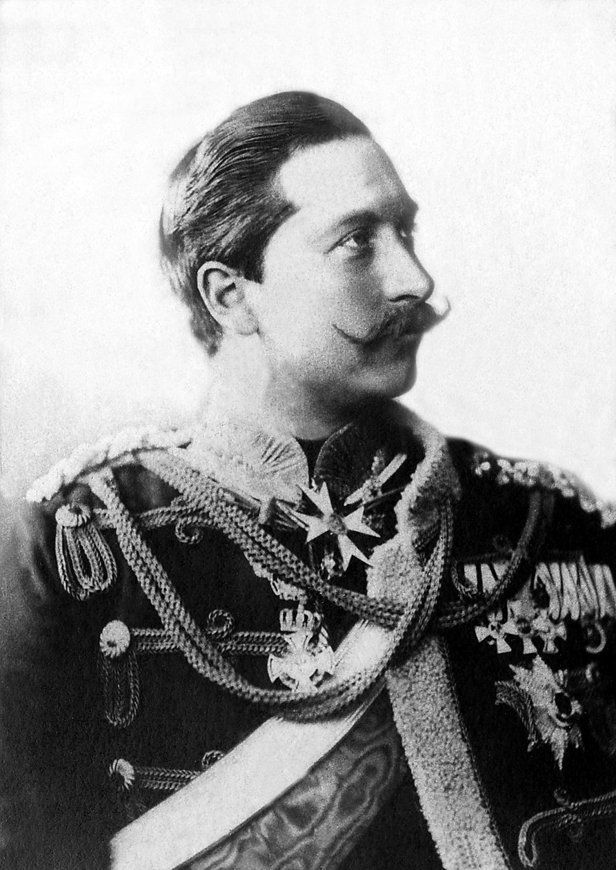 Porträtt av Vilhelm II (1859-1941), sista kejsaren av Tyskland och sista kungen av Preussen från 1888 till 1918. av Unknown photographer