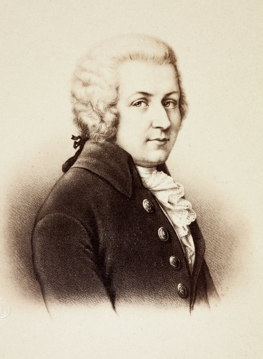 Porträtt av Wolfgang Amadeus Mozart av Unknown photographer