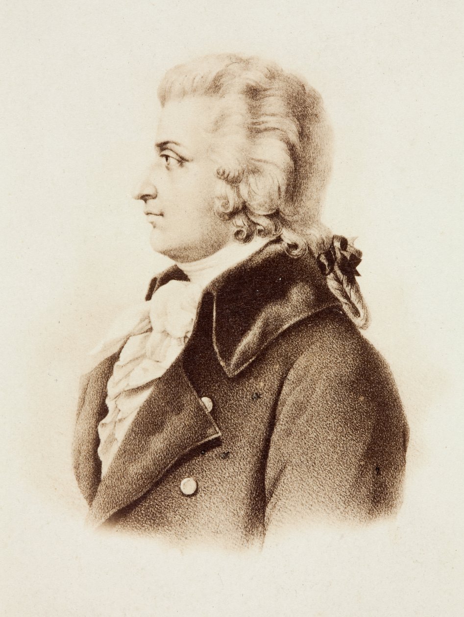 Porträtt av Wolfgang Amadeus Mozart av Unknown photographer
