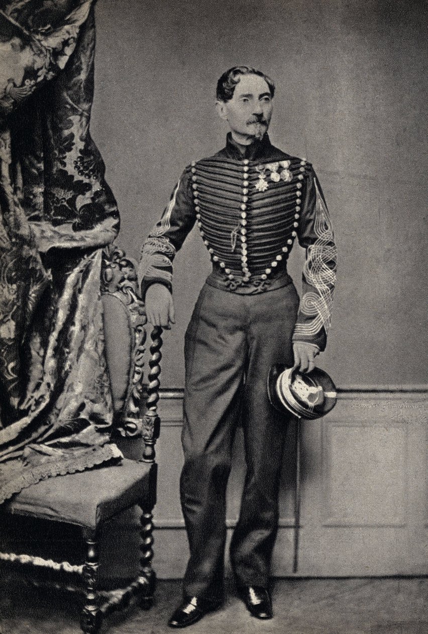 Porträtt av en fransk arméchef. Fotografi, sent 1800-tal, Paris. Coll. Selva. av Unknown photographer