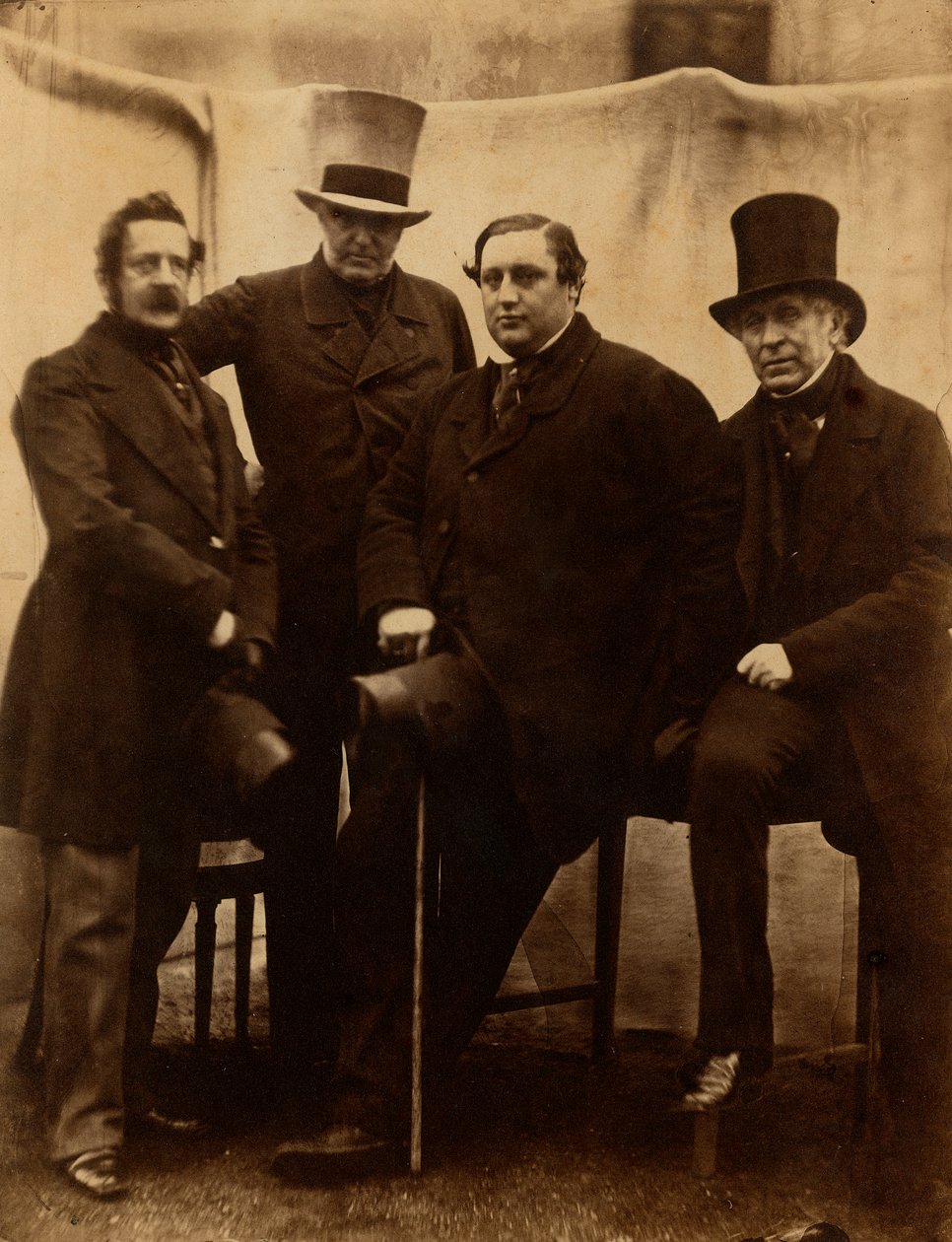Porträtt av några medlemmar av familjen Pepoli (italienska Carbonari i exil i London) av Unknown photographer