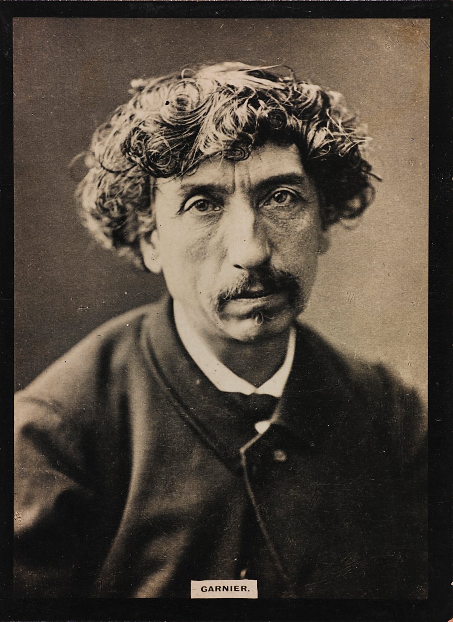 Porträtt av den franske arkitekten Jean-Louis-Charles Garnier (1825-1898) av Unknown photographer