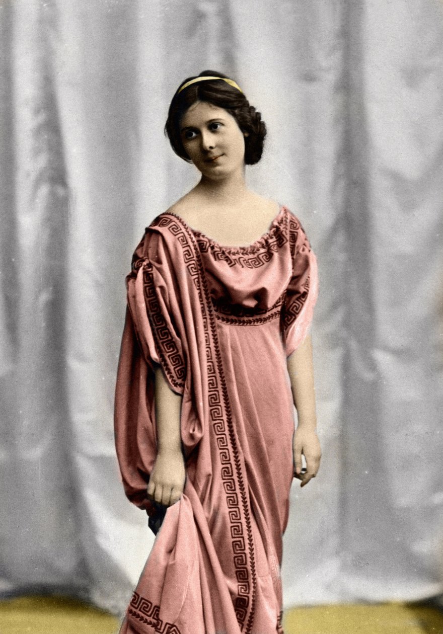 Porträtt av dansaren Isadora Duncan (1877-1927) (Porträtt av dansaren Isadora Duncan) Fotografi från början av 1900-talet Privat samling av Unknown photographer