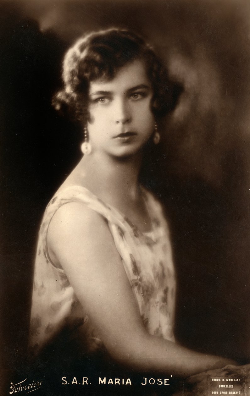 Prinsessan Maria José (1906-2001) av Unknown photographer