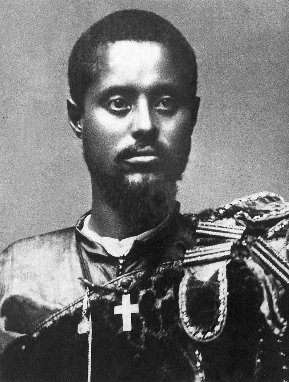 Ras Makonnen (Mekonnen Welde Mikael) (Abba Qagnew) (1852-1906)), Ras av Abessinien (Etiopien), överbefälhavare för den etiopiska armén, vicekung i Harar i av Unknown photographer