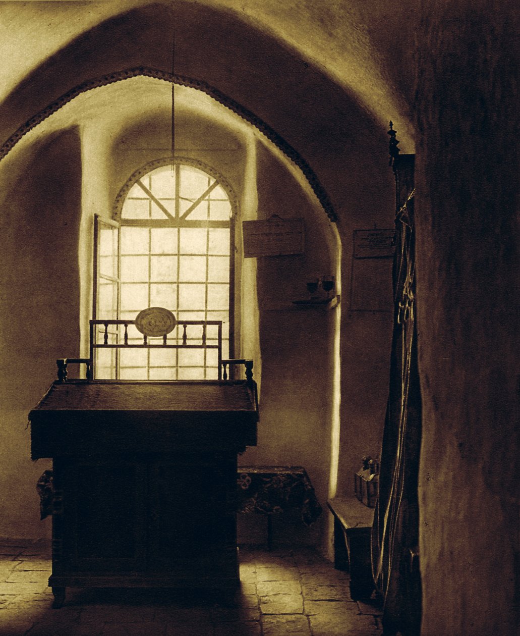 Liten synagoga nära Västra muren av Unknown photographer