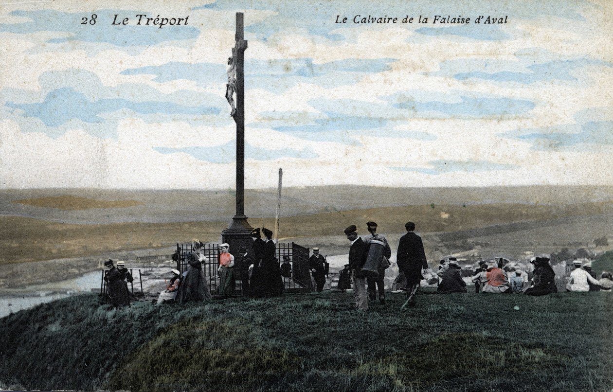 Golgata av Avals klippa. Treporten. Färgstarkt fotografi från början av 1900-talet. av Unknown photographer