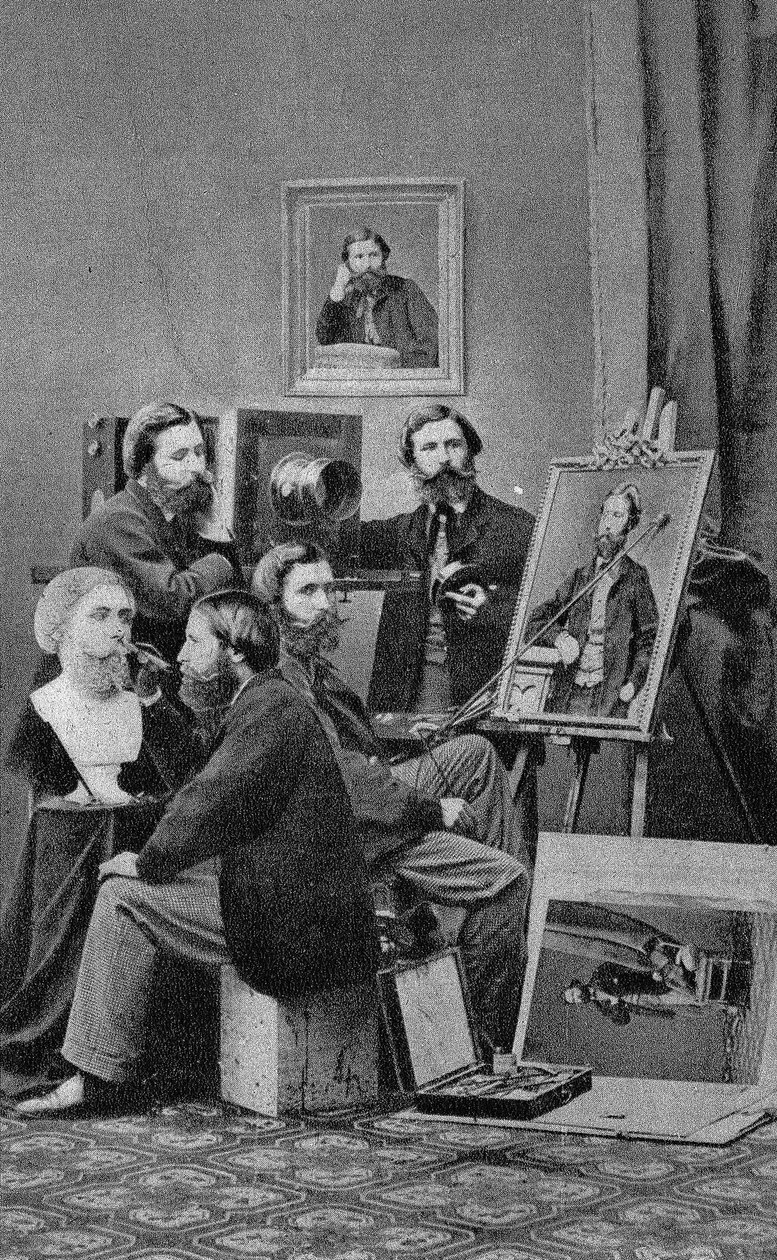 Konstnären skulptör, målare och fotograf. Fotografi, sent 1800-tal, Paris. Coll. Selva. av Unknown photographer