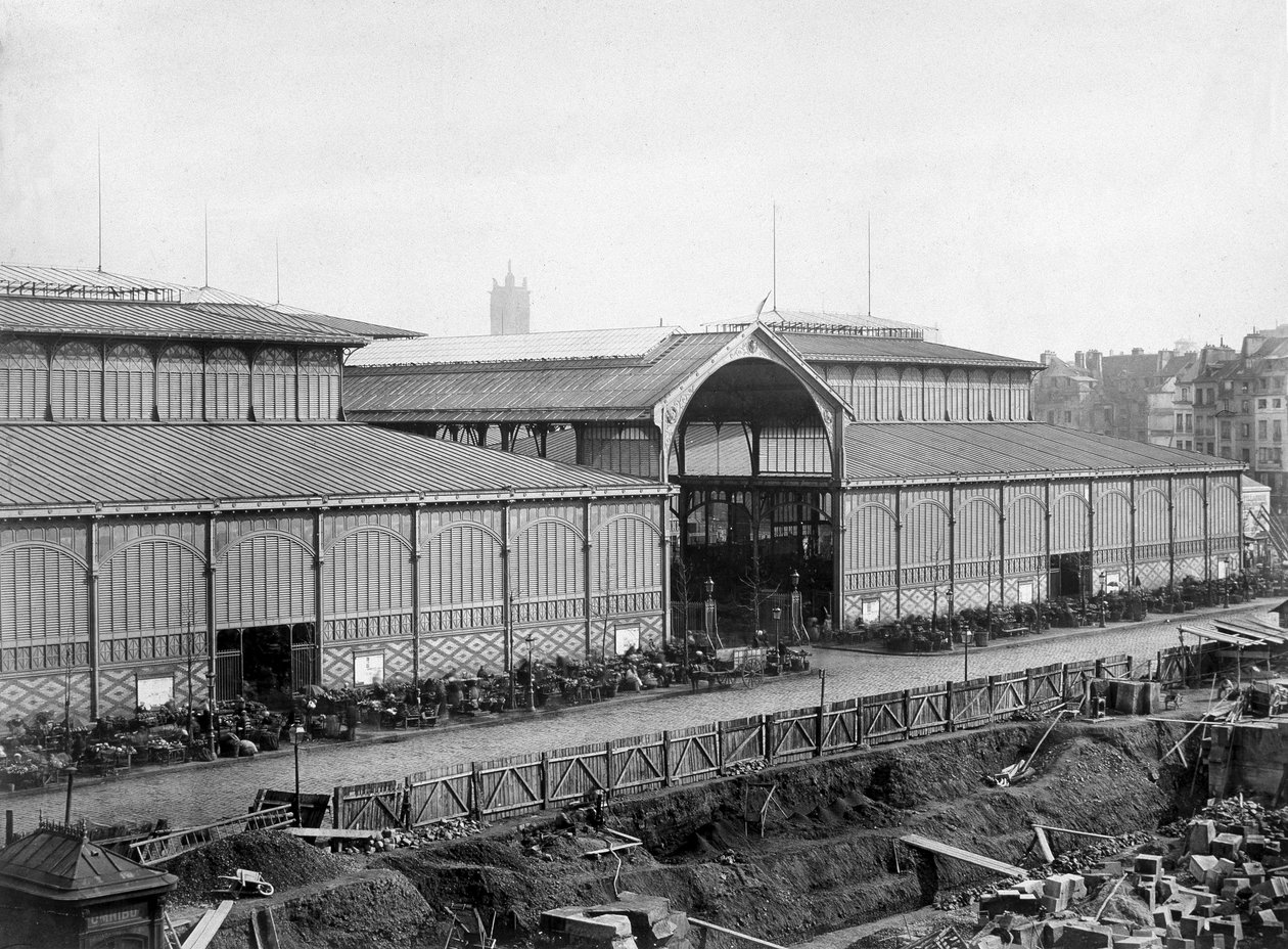 Den centrala marknaden i Paris (Balard-paviljonger), sent 1800-tal av Unknown photographer