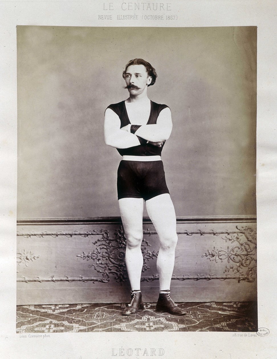 Gymnasten Jules Leotard - i "" the Centaure"" i oktober 1867, staden Paris. av Unknown photographer