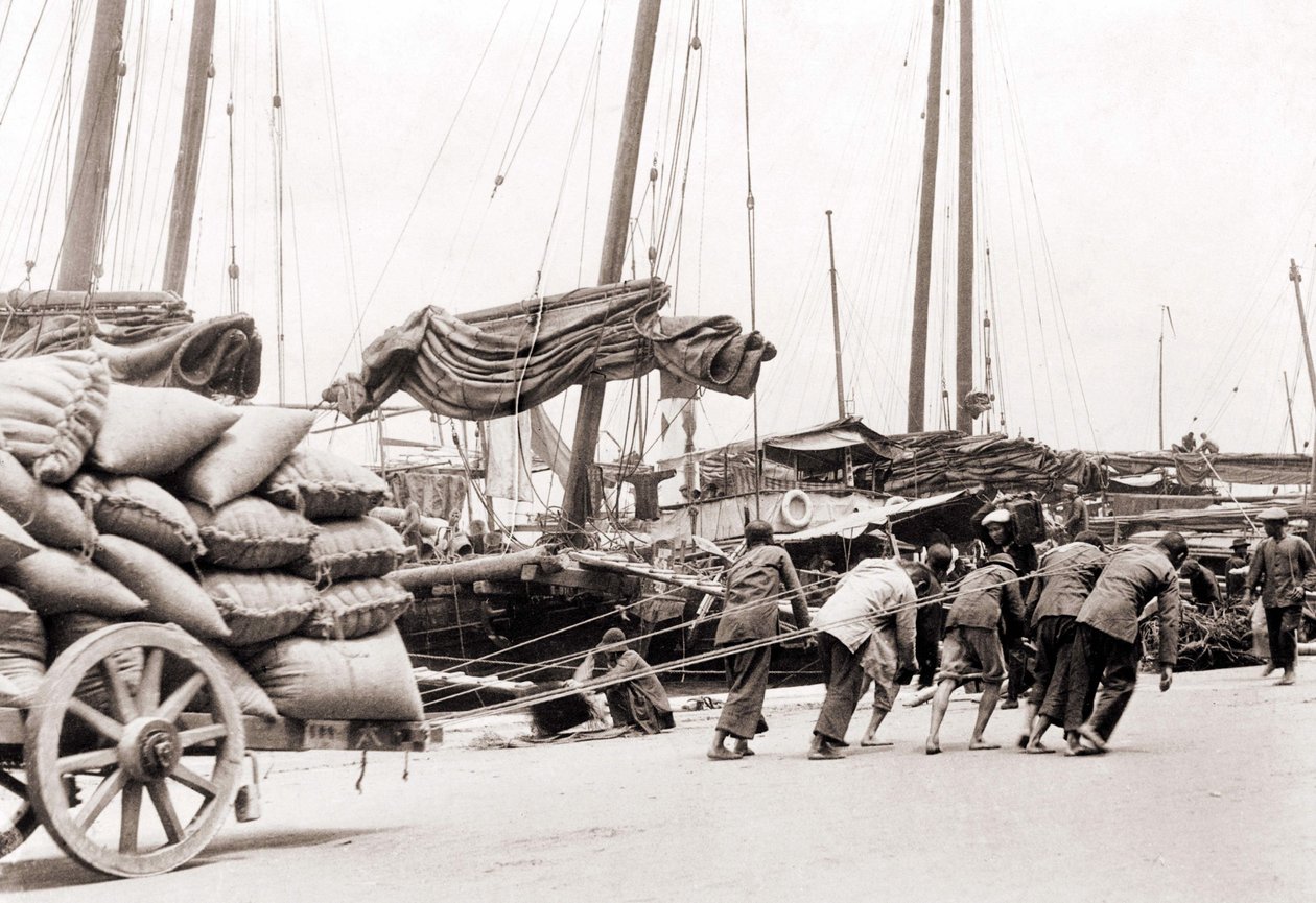 Hamnen i Hong Kong omkring 1880. av Unknown photographer