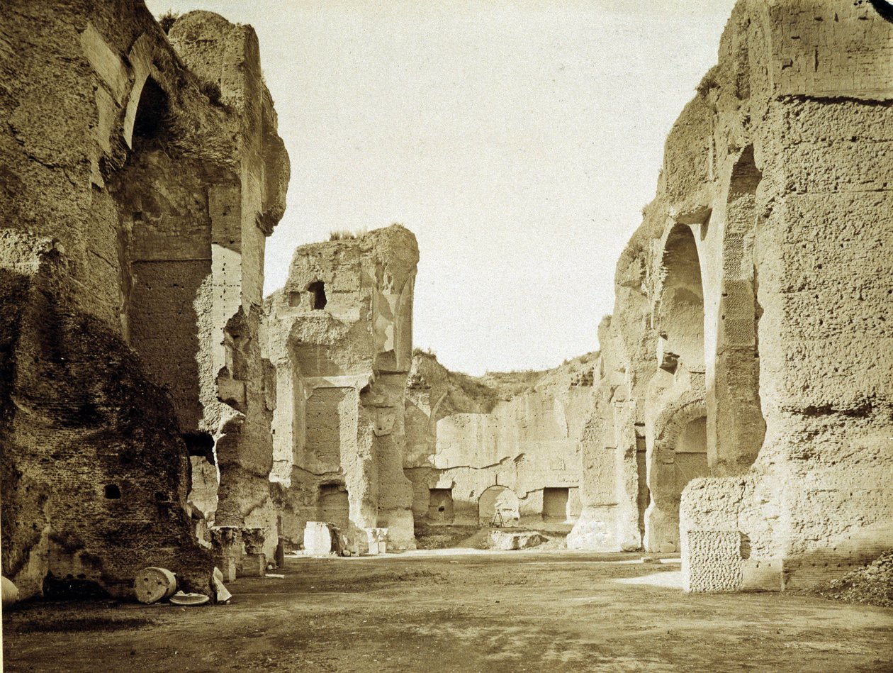 Ruinerna av termalbaden i Caracalla i Rom av Unknown photographer