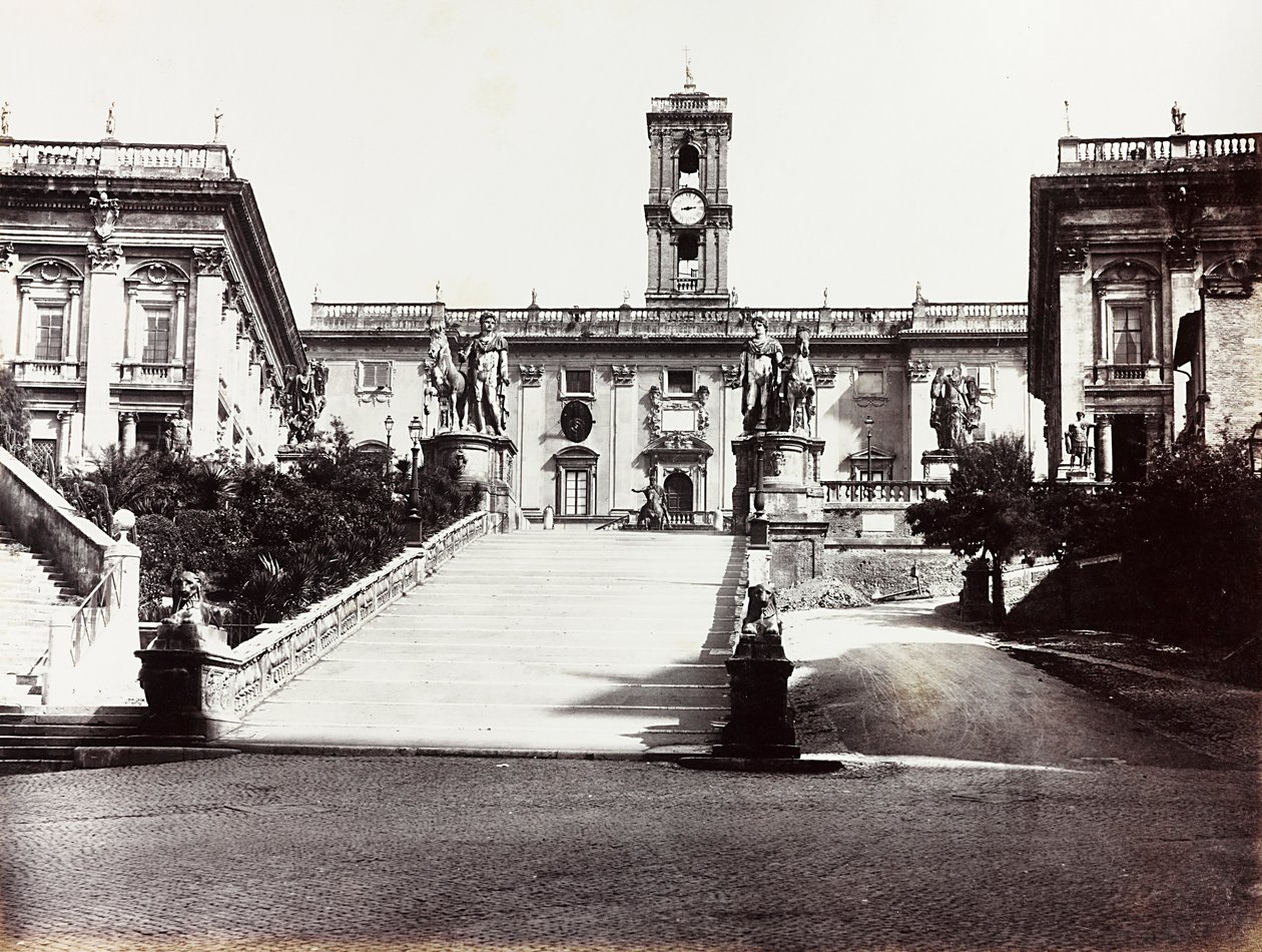 Vy över Campidoglio med Palazzo Senatorio, Rom av Unknown photographer