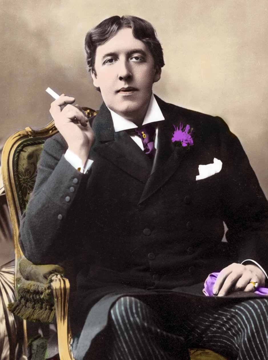 porträtt av Oscar Wilde. 1800-talsfoto av Unknown photographer